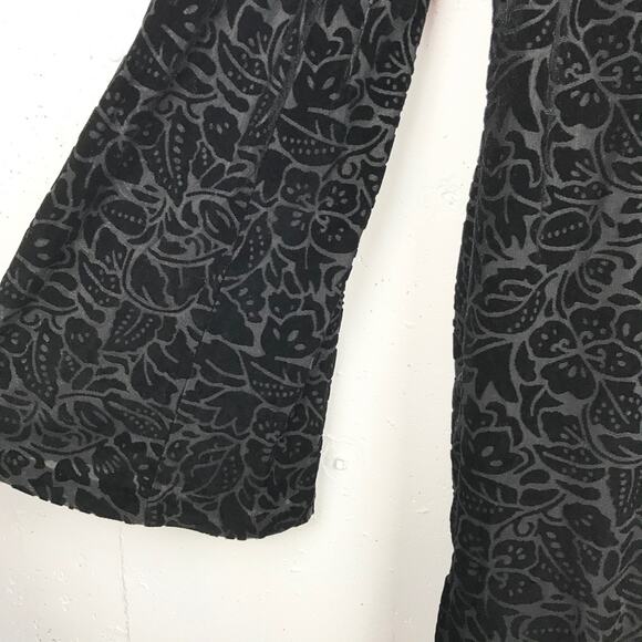 Adrienne Vittadini Bell Sleeve Dress Velvet Floral Brocade Textured Soft Small - Picture 11 of 14